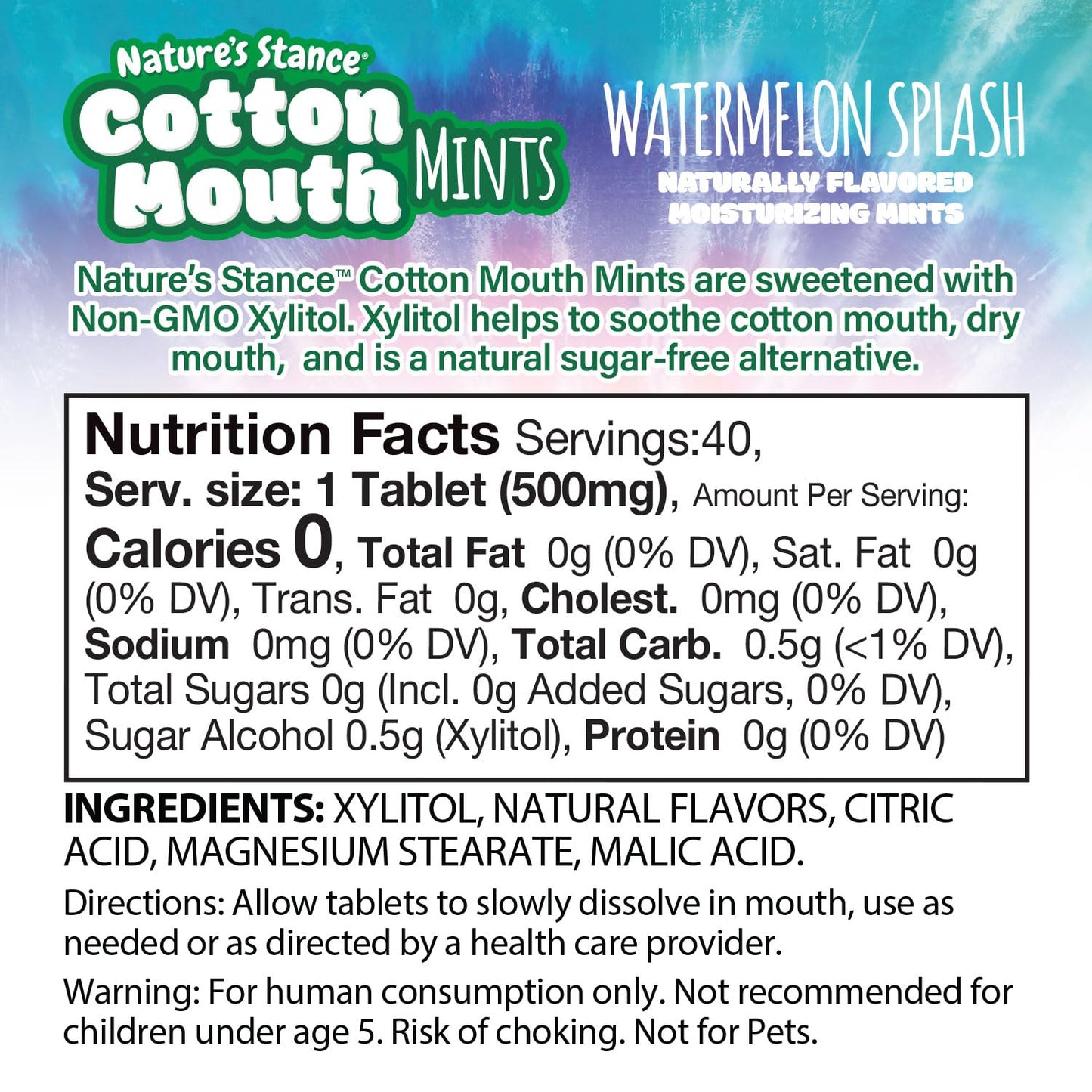 Nature's Stance Cotton Mouth Xylitol Mints – Sugar-Free Breath Lozenges for Public Speakers, Presenters, and Client-Facing Roles