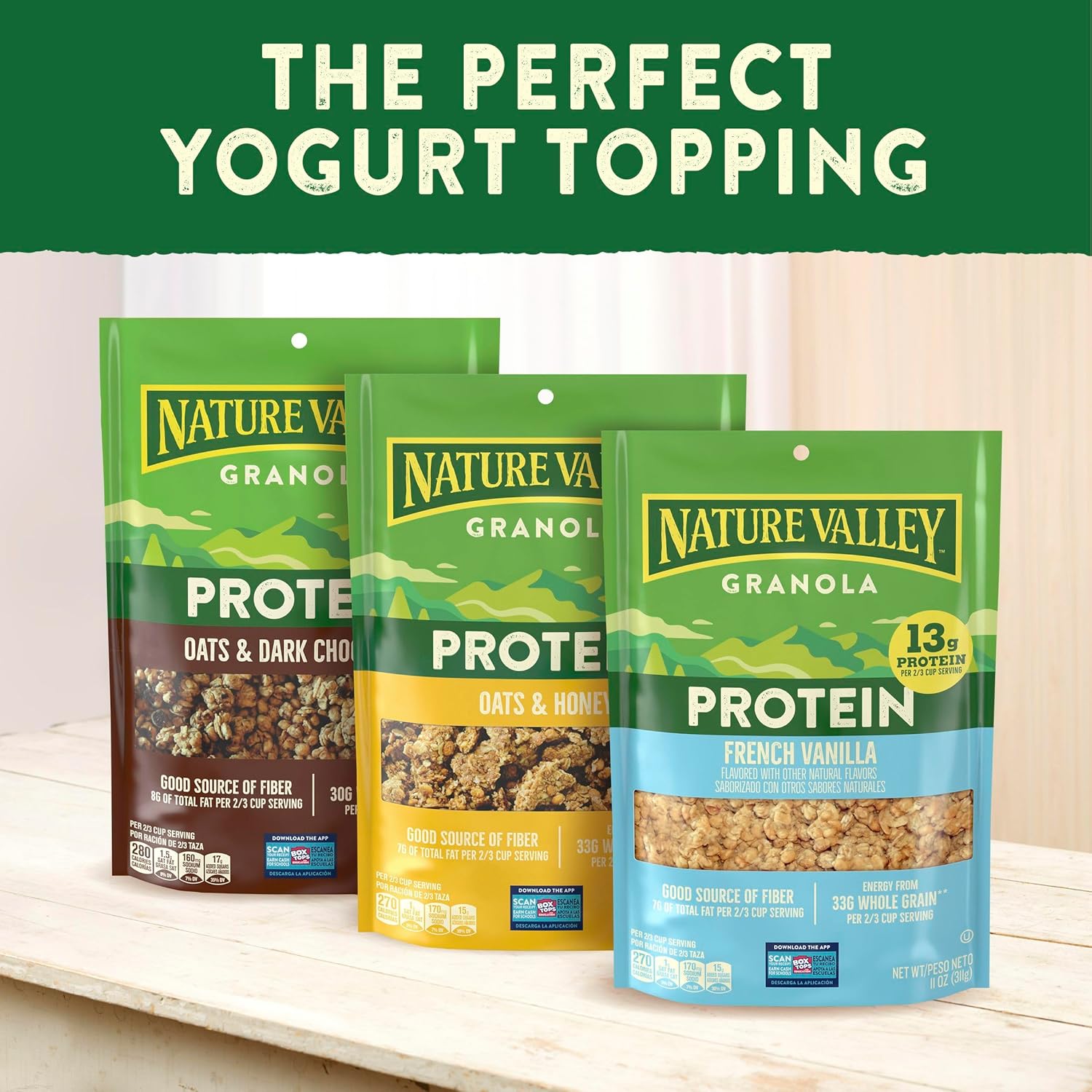 Nature Valley Protein Granola – Healthy Holiday Gift Basket Add-In, Honey Oat Crunch for Fitness Lovers