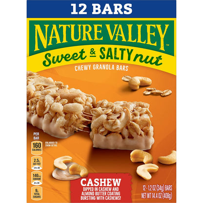 Nature Valley Sweet and Salty Nut Granola Bars – Healthier Pantry Swap for Chips and Candy Bars, Peanut