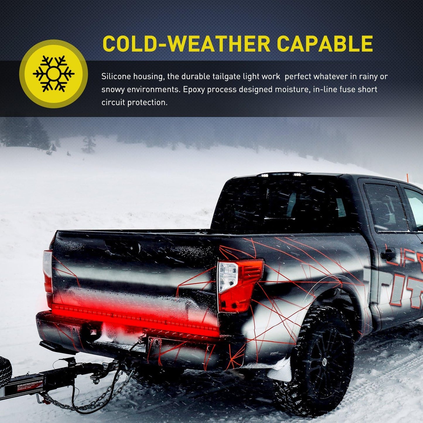 Nilight 108-LED Tailgate Bar for Trucks and Trailers – Weatherproof Brake and Reverse Safety Lighting