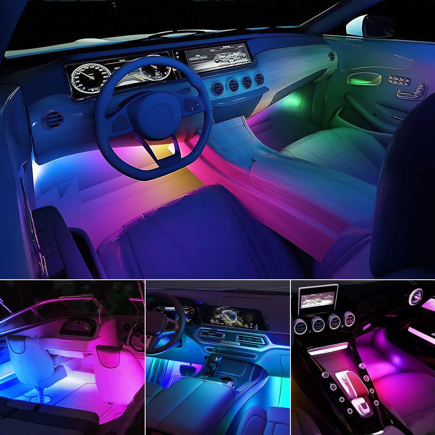 Nilight Music Sync Interior Strip Lights – Cool Valentine's Day Gift for Him, Truck and SUV Owners
