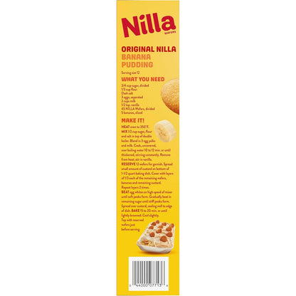 NILLA Wafers Cookies, Vanilla Wafers Kids Party Snack, Mild Vanilla Wafers for Banana Pudding and Lunchbox Packs