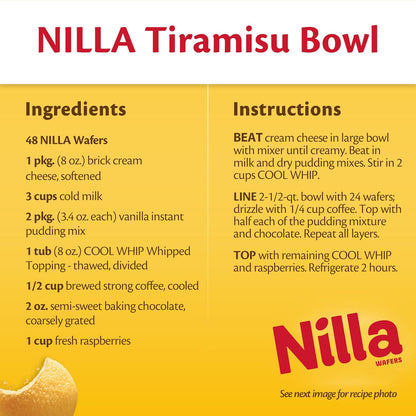 NILLA Wafers Cookies, Vanilla Wafers Kids Party Snack, Mild Vanilla Wafers for Banana Pudding and Lunchbox Packs