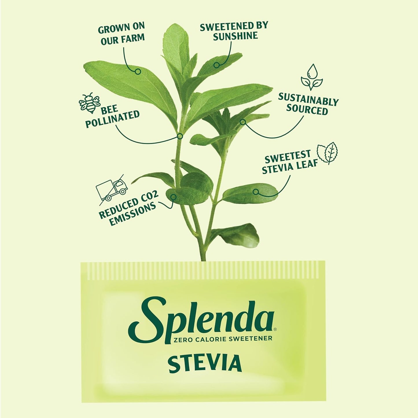 no bitter aftertaste from hand-selected, specially raised stevia plants