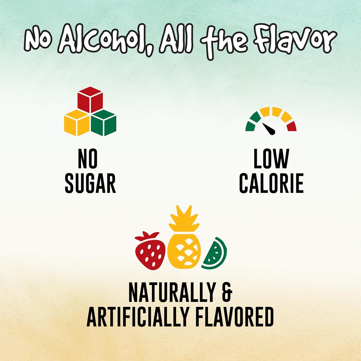 non-alcoholic, low-calorie, and caffeine-free formulation