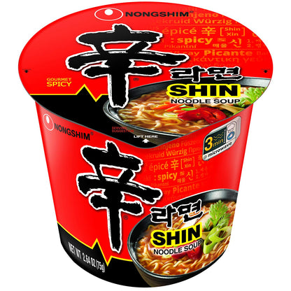 Nongshim Neoguri Spicy Seafood Ramyun – Drinkable Broth Cup for Cozy Recovery Days and Post-Workout Comfort, 6-Pack
