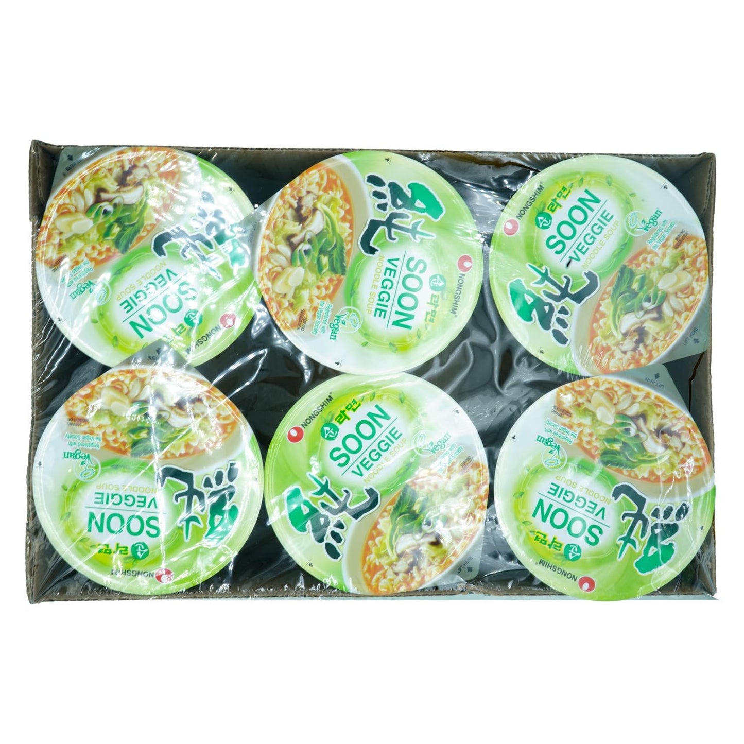 Nongshim Soon Plant-Based Cup Noodle – Comforting Self-Care Meal for Wind-Down Evenings, Mild Spice Vegan Broth