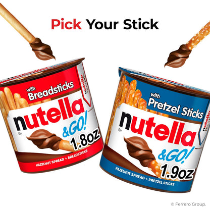 Nutella & GO! Single-Serve Cups – Camping and Car Cup Holder Snack, 1.9 oz Each