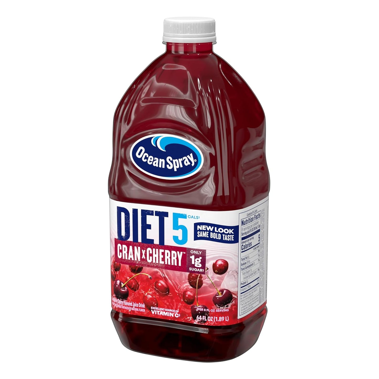 Ocean Spray® Diet Cran-Cherry® Cranberry Cherry Juice Drink – Less-Is-More Hydration, Real Fruit Juice with No Artificial Aftertaste