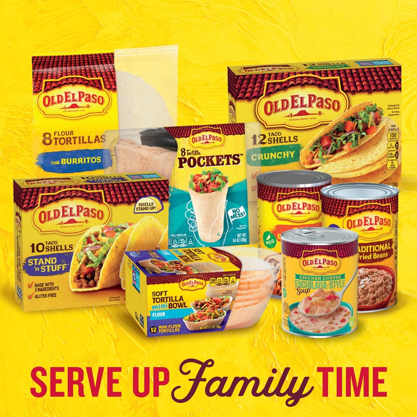Old El Paso Family-Size Chicken Tortilla Soup for Weekday Lunch Prep, 18.5 oz Can