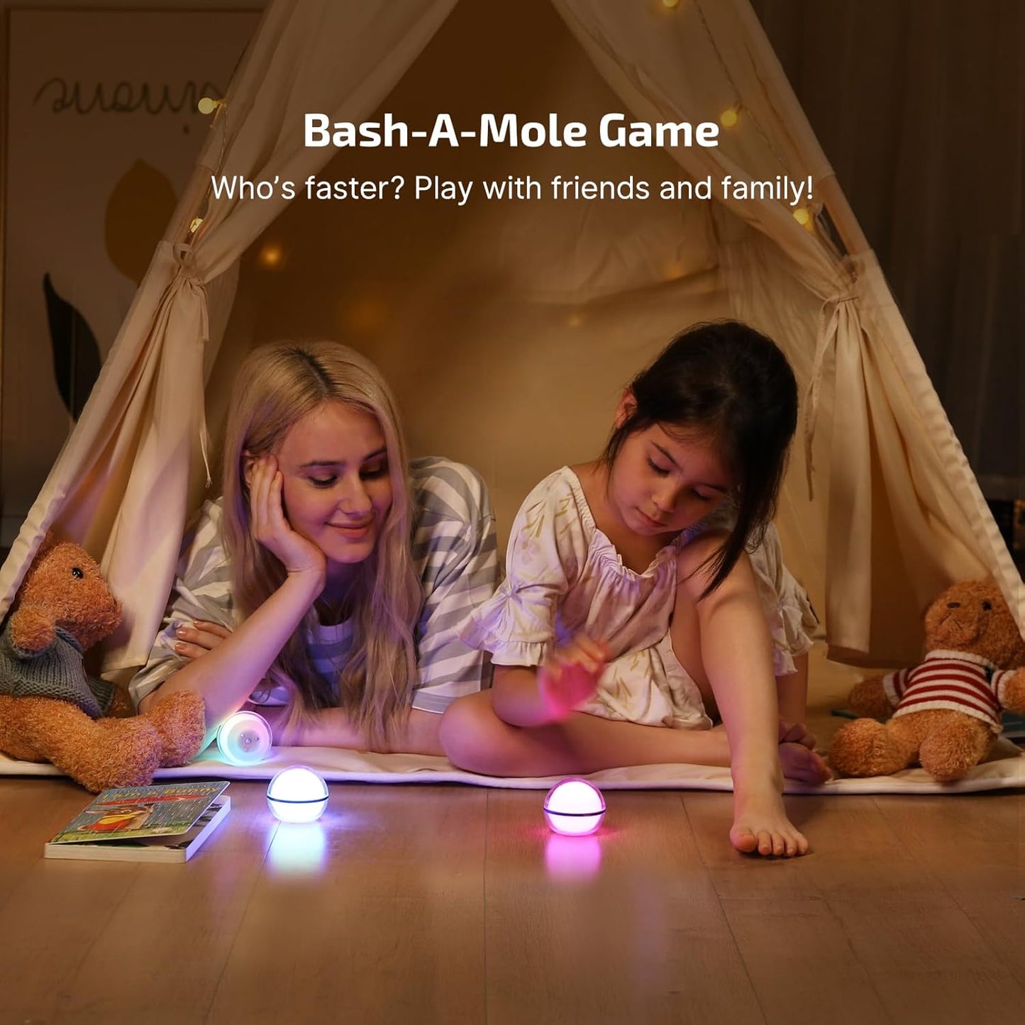 OLIGHT Sphere Ambient Light – Designer Table Lamp with 20 RGB Color Modes for Cozy Reading Nooks and Apartment Styling