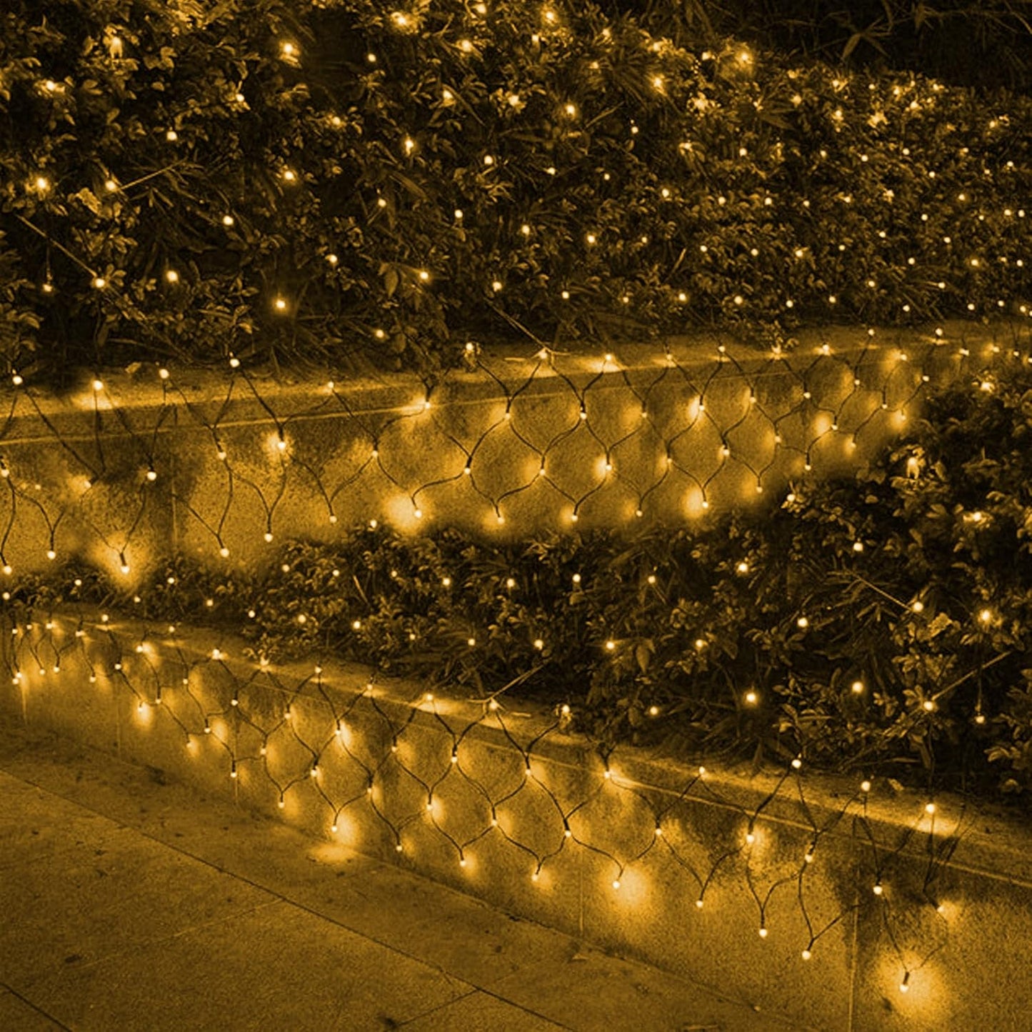 Ollny Christmas Net Lights – Green Wire Mesh Lights 12ft x 5ft for Holiday Home Aesthetic, Cozy Ambiance and Seasonal Decor, 8 Modes