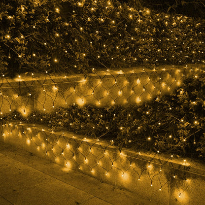 Ollny Christmas Net Lights – Green Wire Mesh Lights 12ft x 5ft for Holiday Home Aesthetic, Cozy Ambiance and Seasonal Decor, 8 Modes