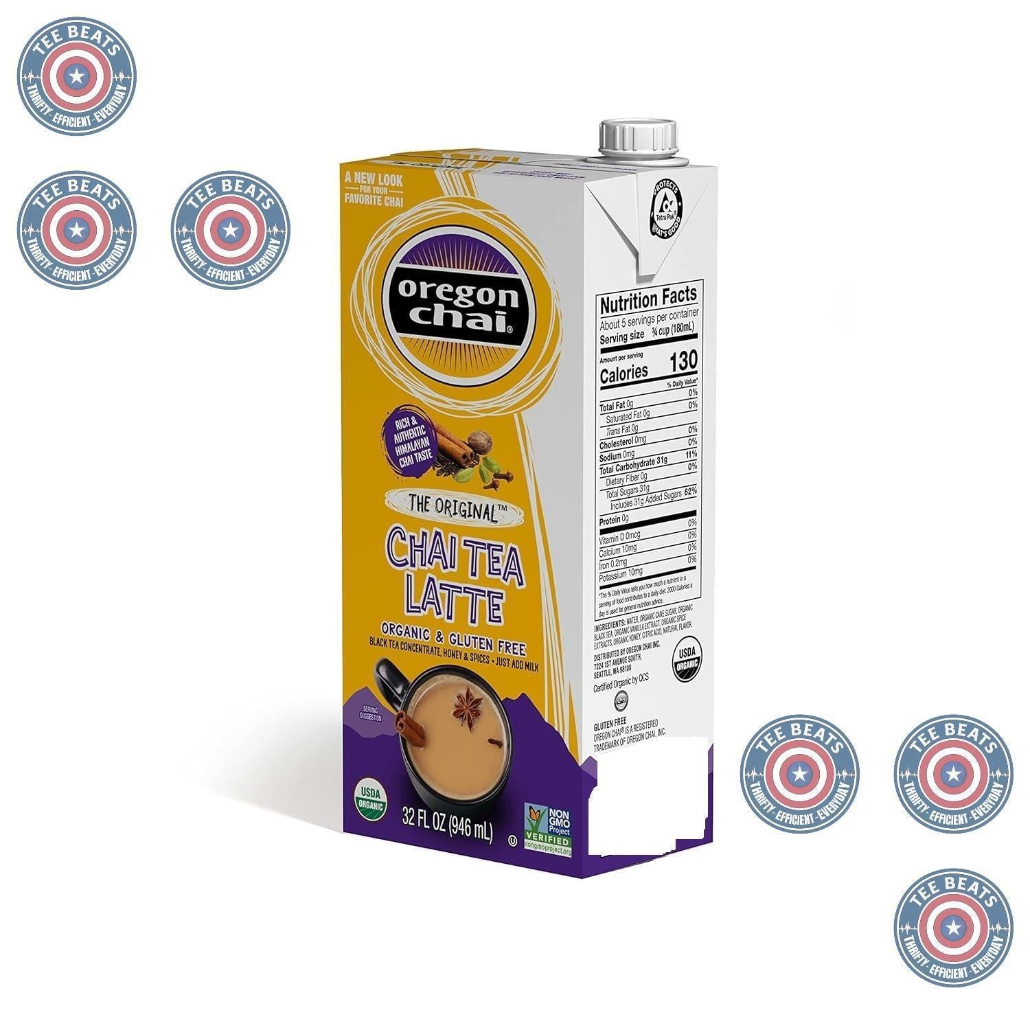 Oregon Chai Original Chai Concentrate for Less-Is-More Mornings, Simple 1:1 Ratio with No Extra Steps