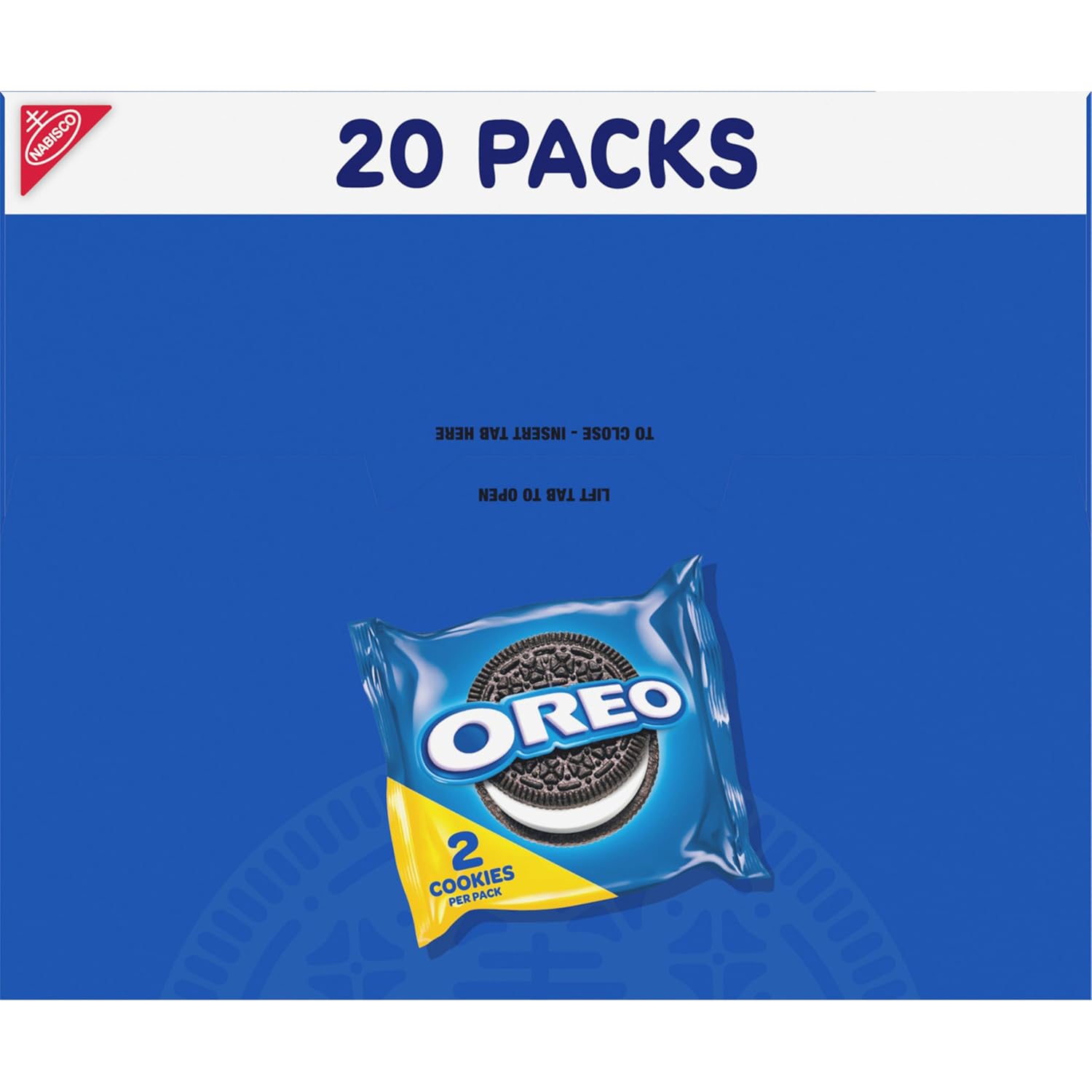 OREO Chocolate Creme Cookies Snack Packs – Blue-Themed Party Favors and Baby Shower Cotillon Treats, 20-Count Box