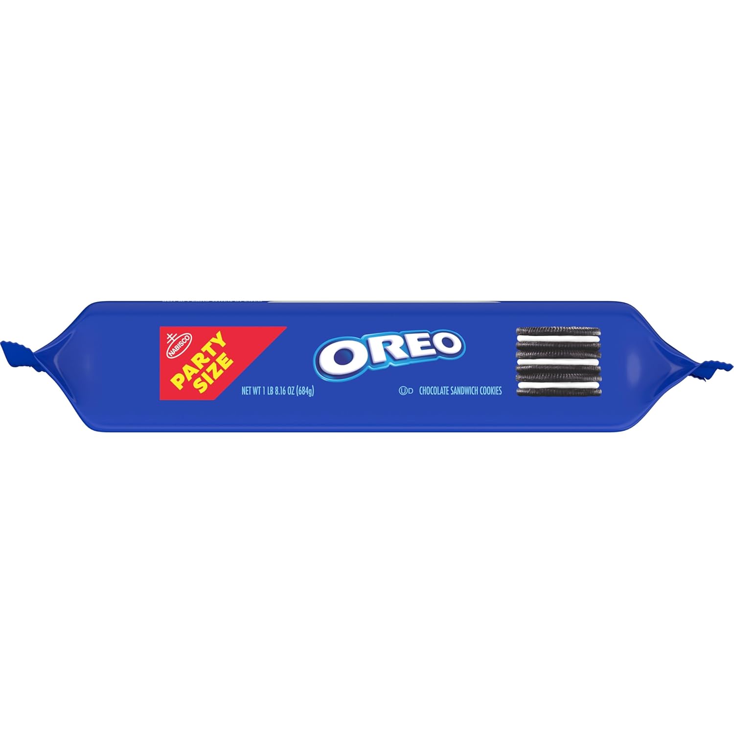 OREO Chocolate Sandwich Cookies, Party Size 24.16 oz – Conference Room Refreshment for Workplace Snacking