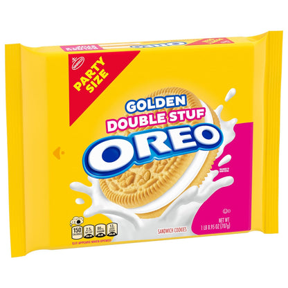 OREO Double Stuf Golden Sandwich Cookies Get Well Soon Treat for Family, Golden Vanilla 24.95 oz