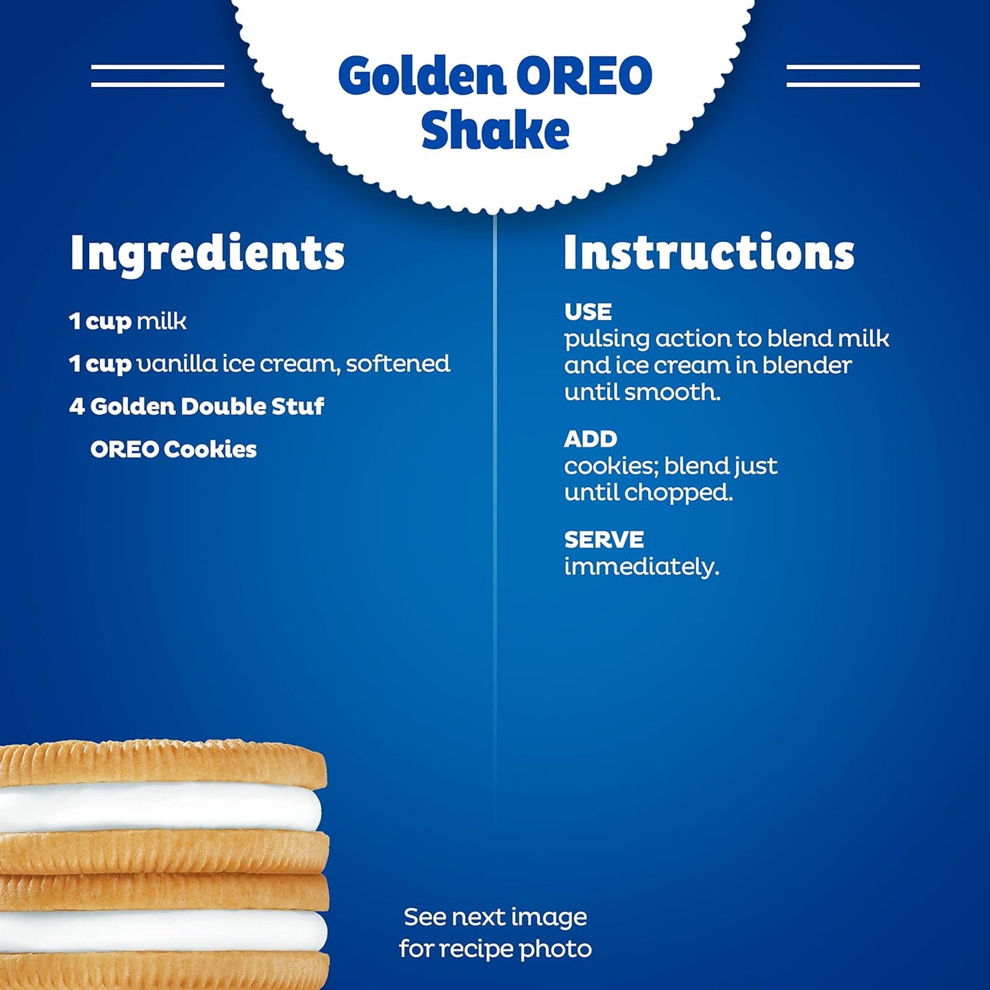 OREO Double Stuf Golden Sandwich Cookies Get Well Soon Treat for Family, Golden Vanilla 24.95 oz