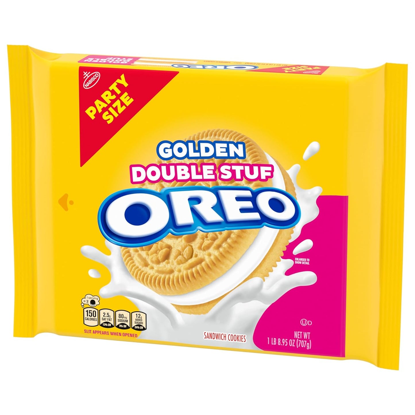 OREO Double Stuf Golden Sandwich Cookies Get Well Soon Treat for Family, Golden Vanilla 24.95 oz