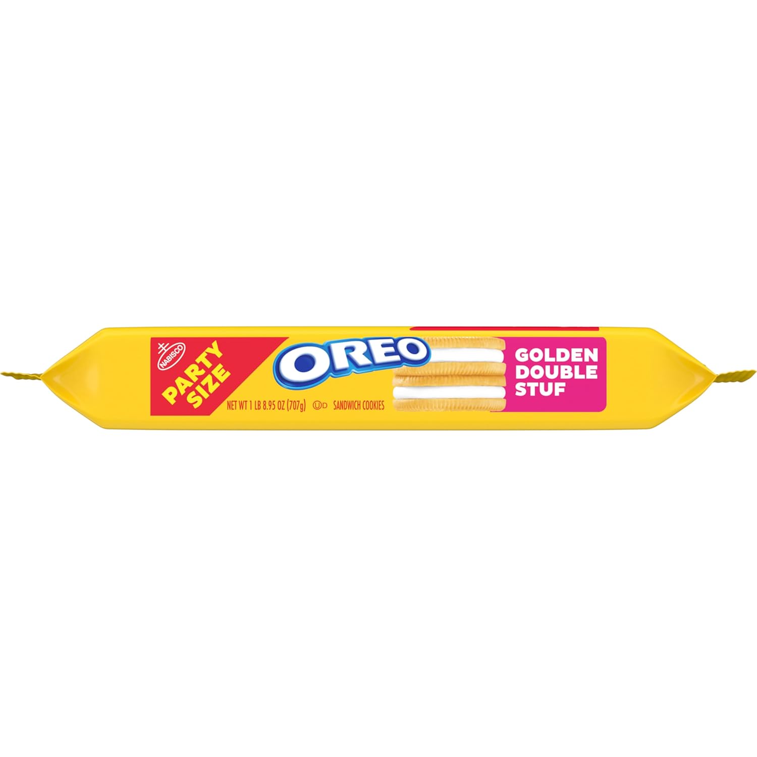 OREO Double Stuf Golden Sandwich Cookies Get Well Soon Treat for Family, Golden Vanilla 24.95 oz