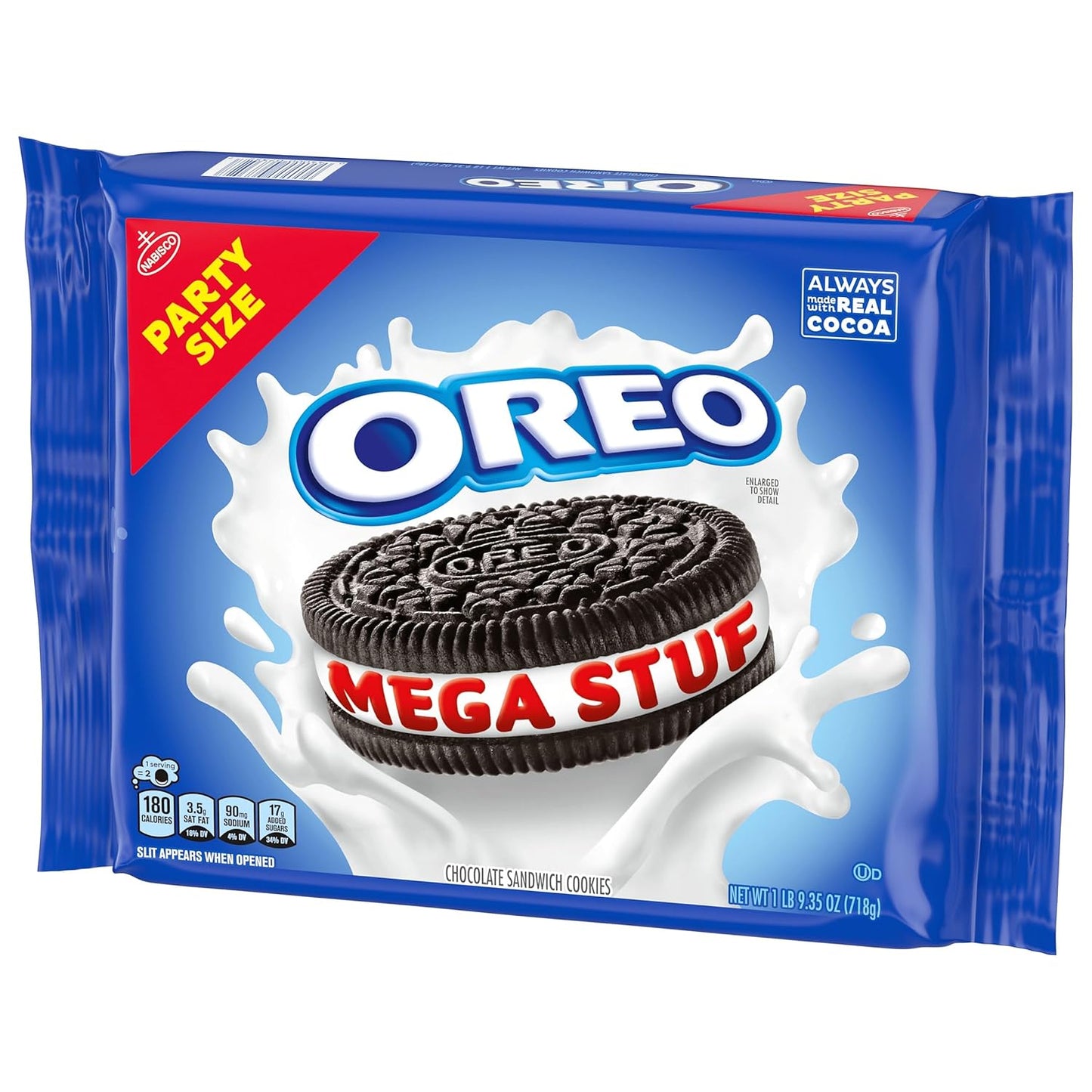 OREO Mega Stuf Sandwich Cookies, 1 lb 9.35 oz – Care Package Gift for College Students and Coworkers