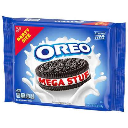 OREO Mega Stuf Sandwich Cookies, 1 lb 9.35 oz – Care Package Gift for College Students and Coworkers