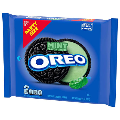 OREO Mint Creme Chocolate Wafer Sandwich Cookies Bulk 24.95 oz – Thoughtful Edible Gift for Friends and Family Gatherings