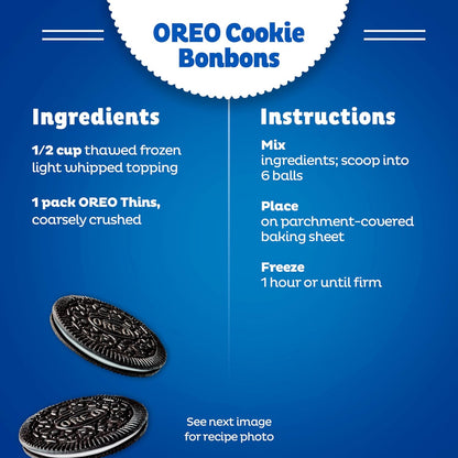 OREO Thins Original Chocolate Wafer Cookies – Dessert Spread Addition for Birthday Parties and Housewarmings