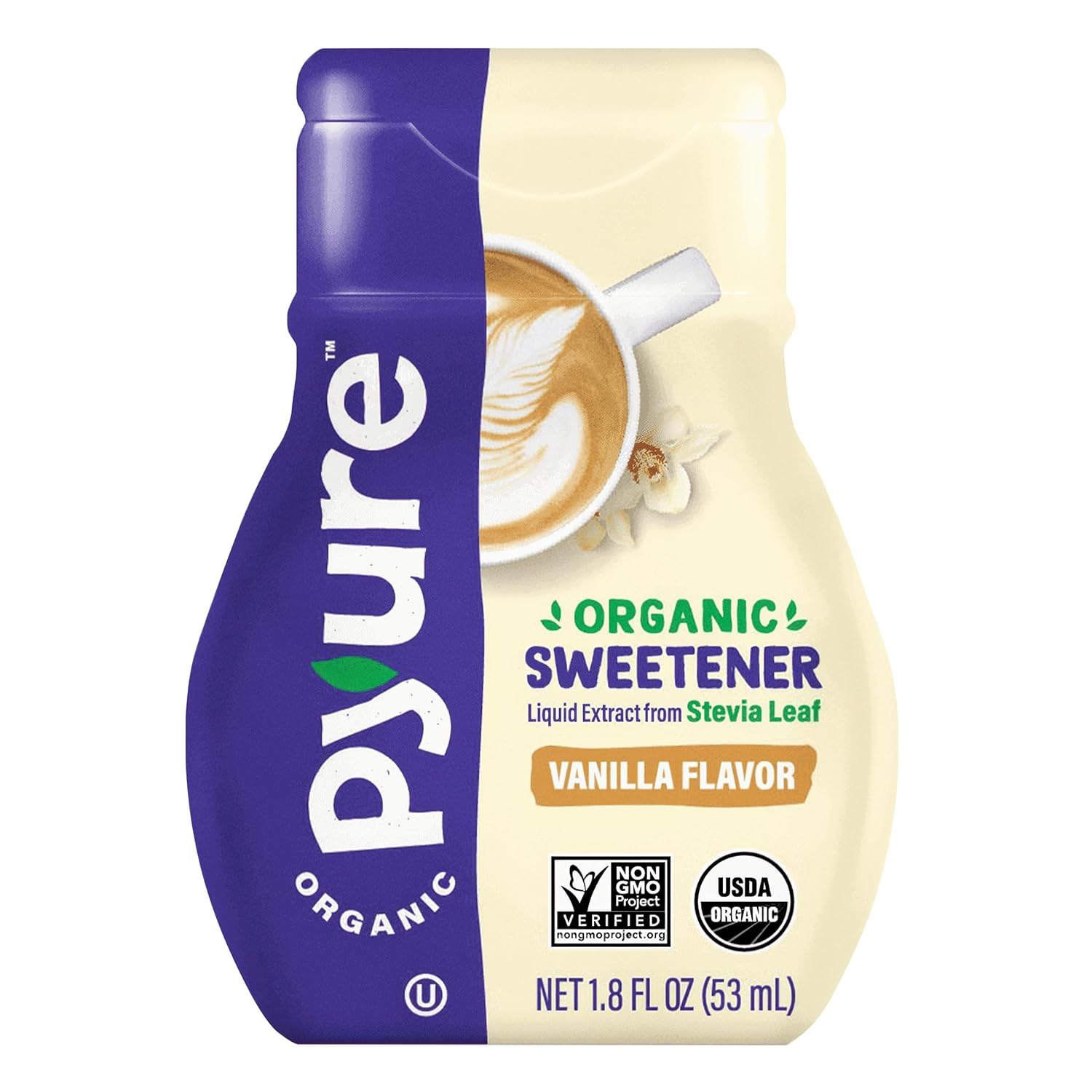 organic stevia extract base with natural vanilla flavoring