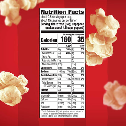 Orville Redenbacher's Kettle Corn Popcorn – No Artificial Additives Single-Serve for Lunchbox Packing