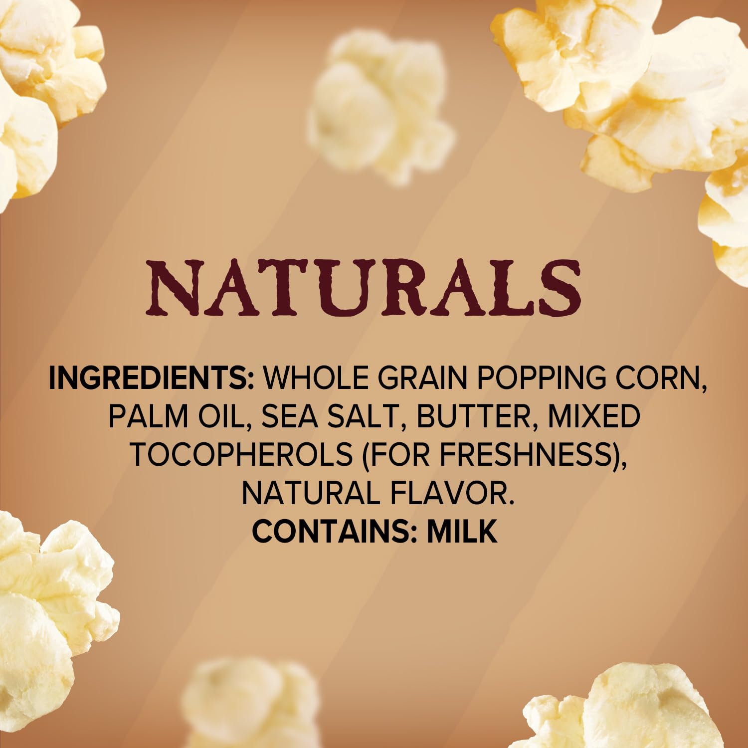 Orville Redenbacher's Naturals Popcorn – Gluten-Free Snack Safe for Sensitive Diets, 6 Single-Serve Bags