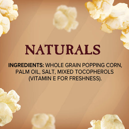 Orville Redenbacher's Naturals Simply Salted Microwave Popcorn – No Artificial Preservatives Snack for Workday Wind-Down, 6-Count Box