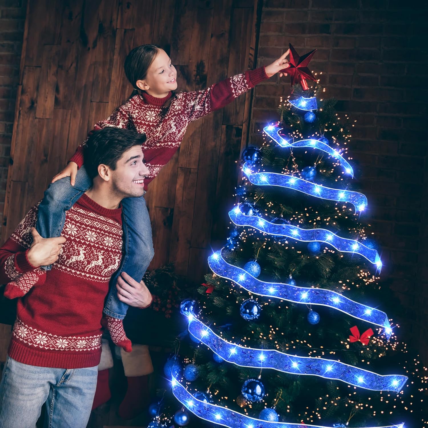 Otomix Battery Operated Sheer Organza Lights – Pet and Kid Friendly Holiday Garland for Playroom