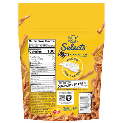 oven-baked pretzel twist shape for extra crunch and dip-scooping ridges
