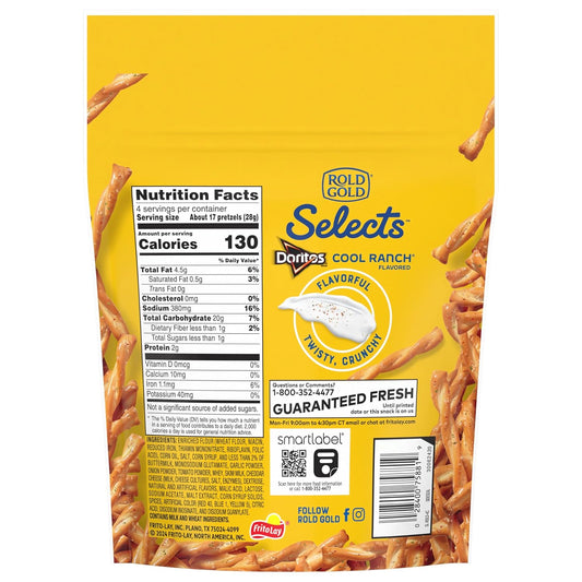 oven-baked pretzel twist shape for extra crunch and dip-scooping ridges