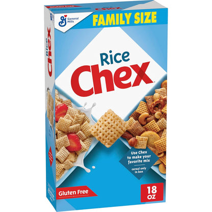 oven-toasted whole grain rice in crunchy lattice-square shape that resists sogginess in milk and recipes