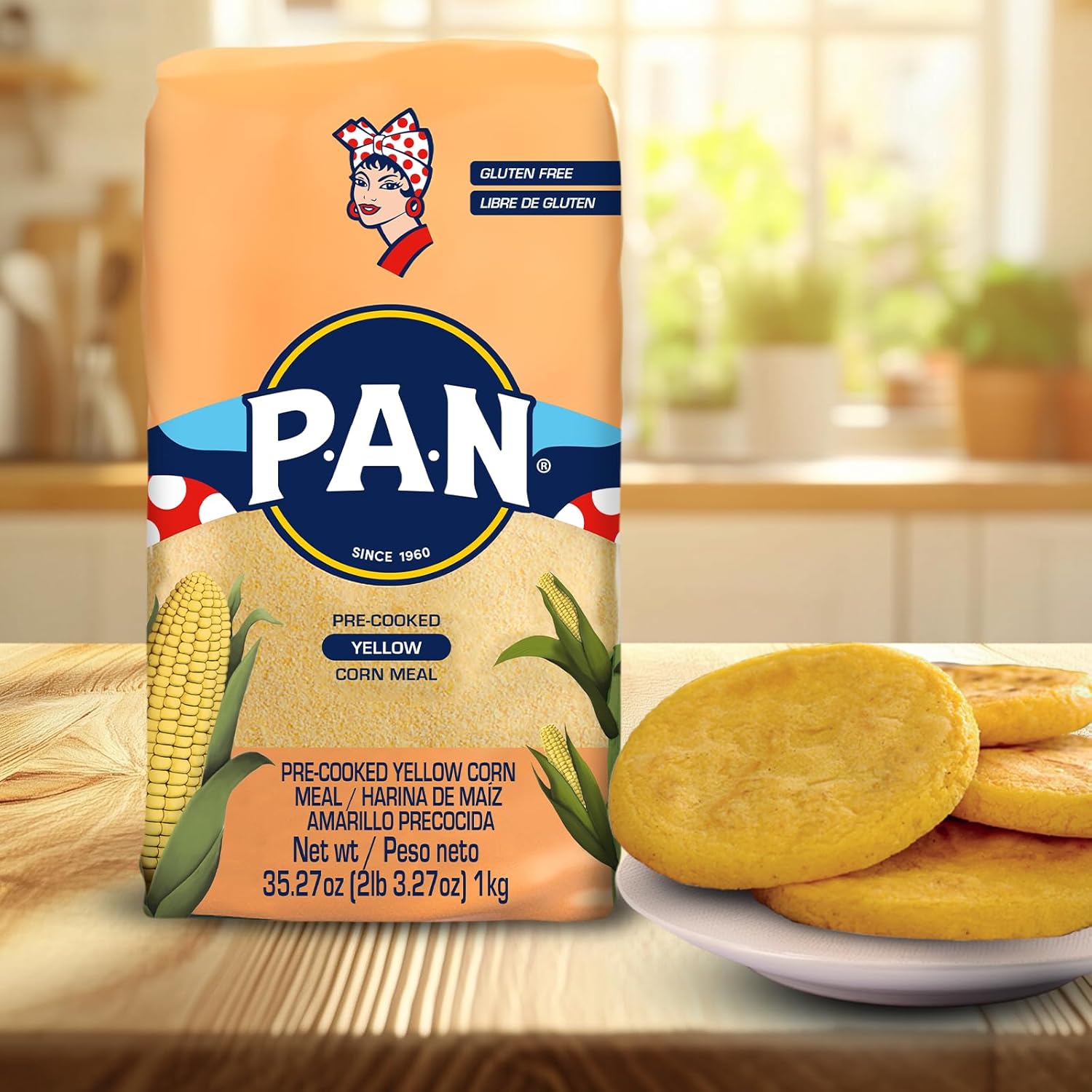 P.A.N. Yellow Corn Meal – Portable Pre-Cooked Corn Meal for Camping and Open-Air Griddles