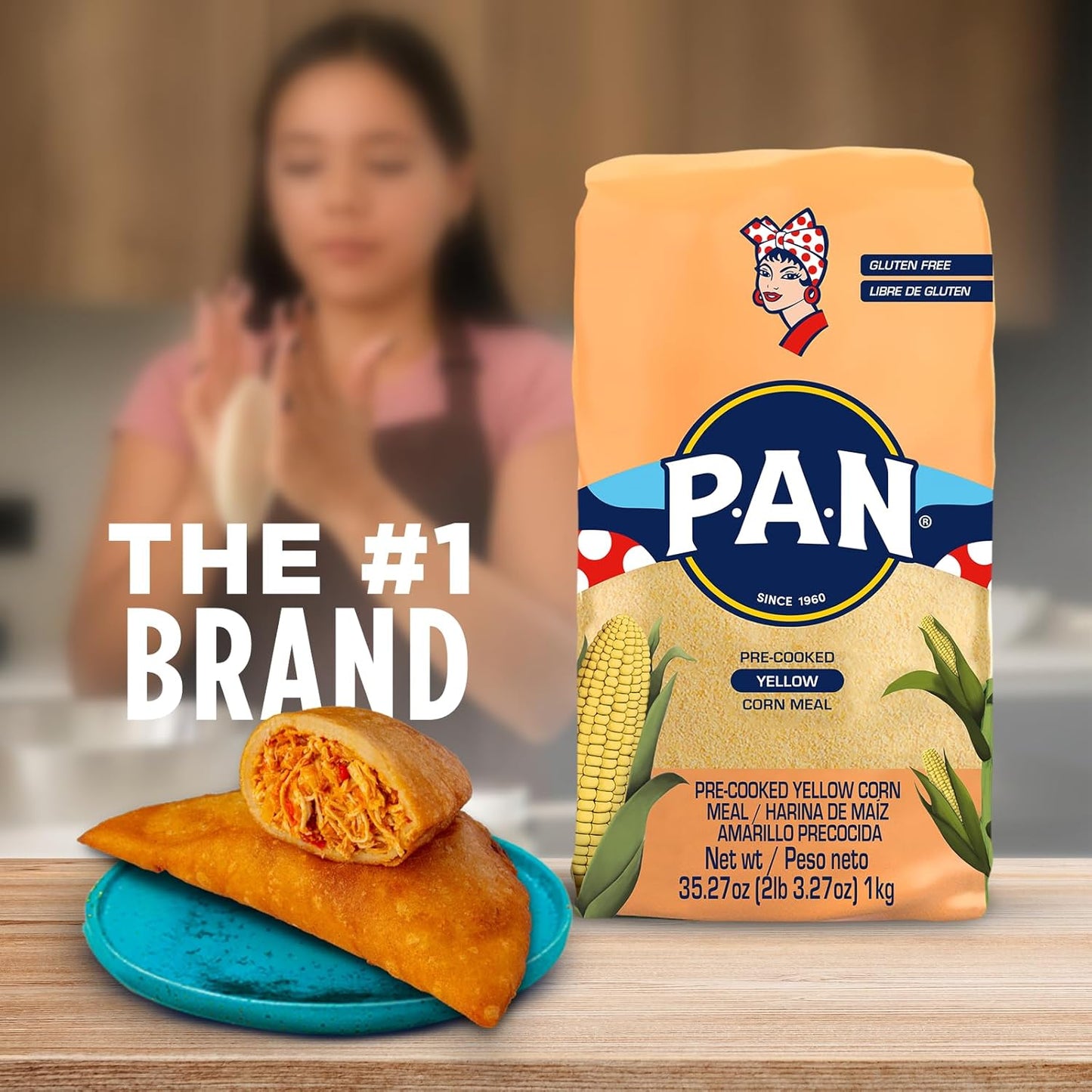P.A.N. Yellow Corn Meal – Portable Pre-Cooked Corn Meal for Camping and Open-Air Griddles