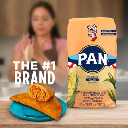 P.A.N. Yellow Corn Meal – Portable Pre-Cooked Corn Meal for Camping and Open-Air Griddles