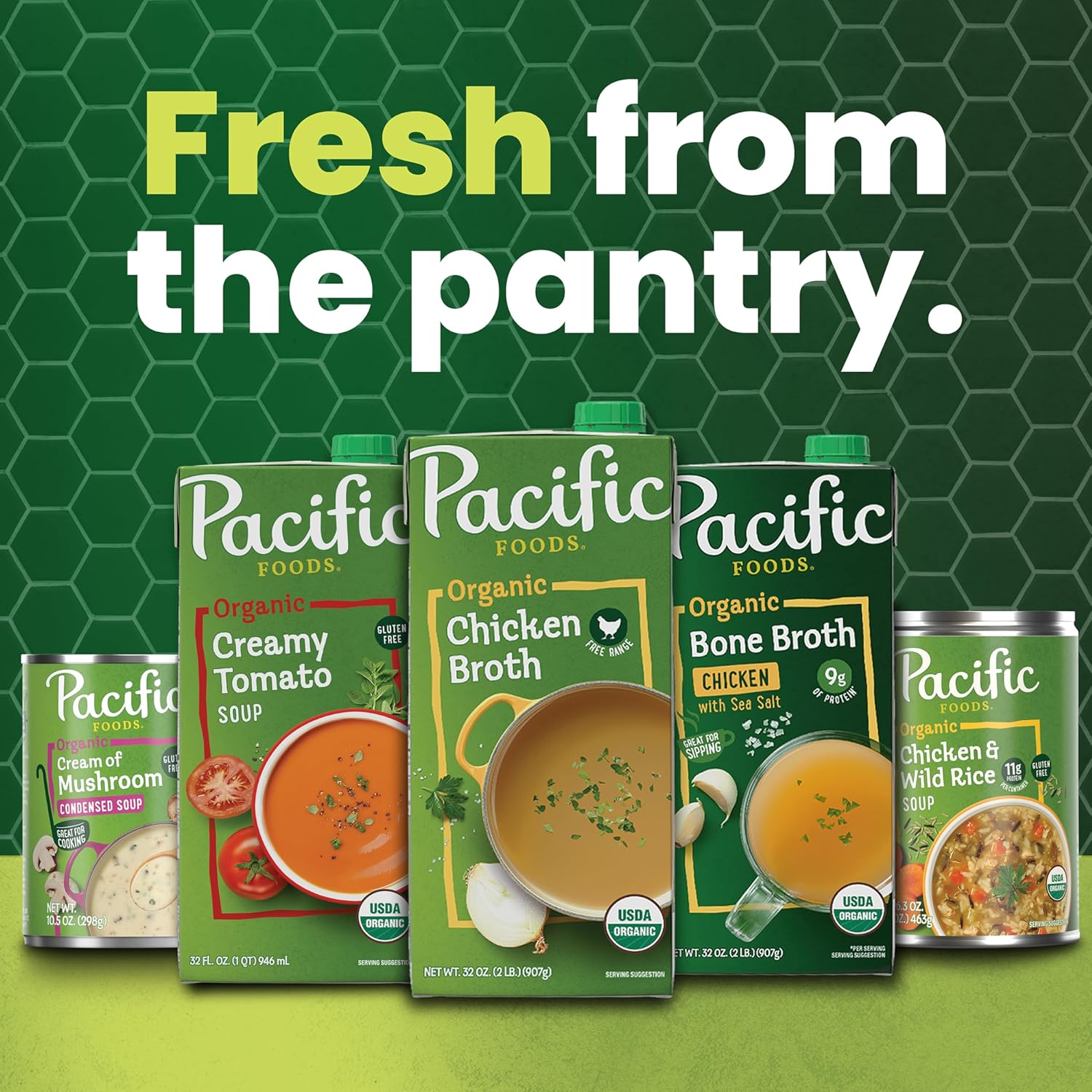 Pacific Foods Light in Sodium Butternut Squash Soup – Convenient Vegan Lunch for Home Office Break, 32 oz