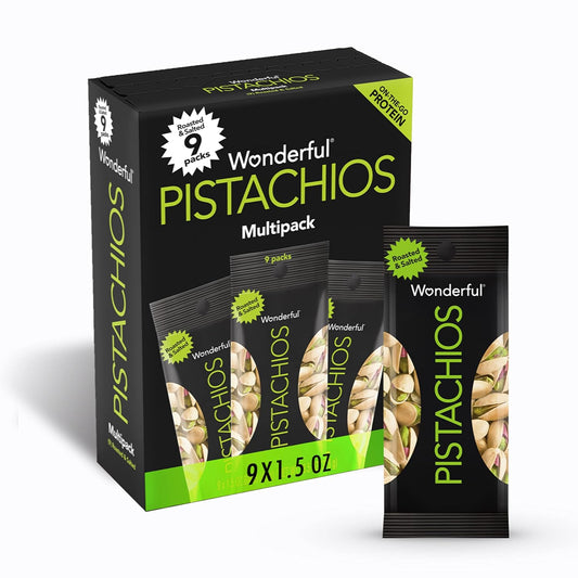 pack of 9 individually wrapped 1.5oz bags for grab-and-go convenience