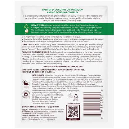 Palmer's Bond Repair Masque – Premium Coconut Infused Hair Therapy for Chemically Treated and Color Locked Strands