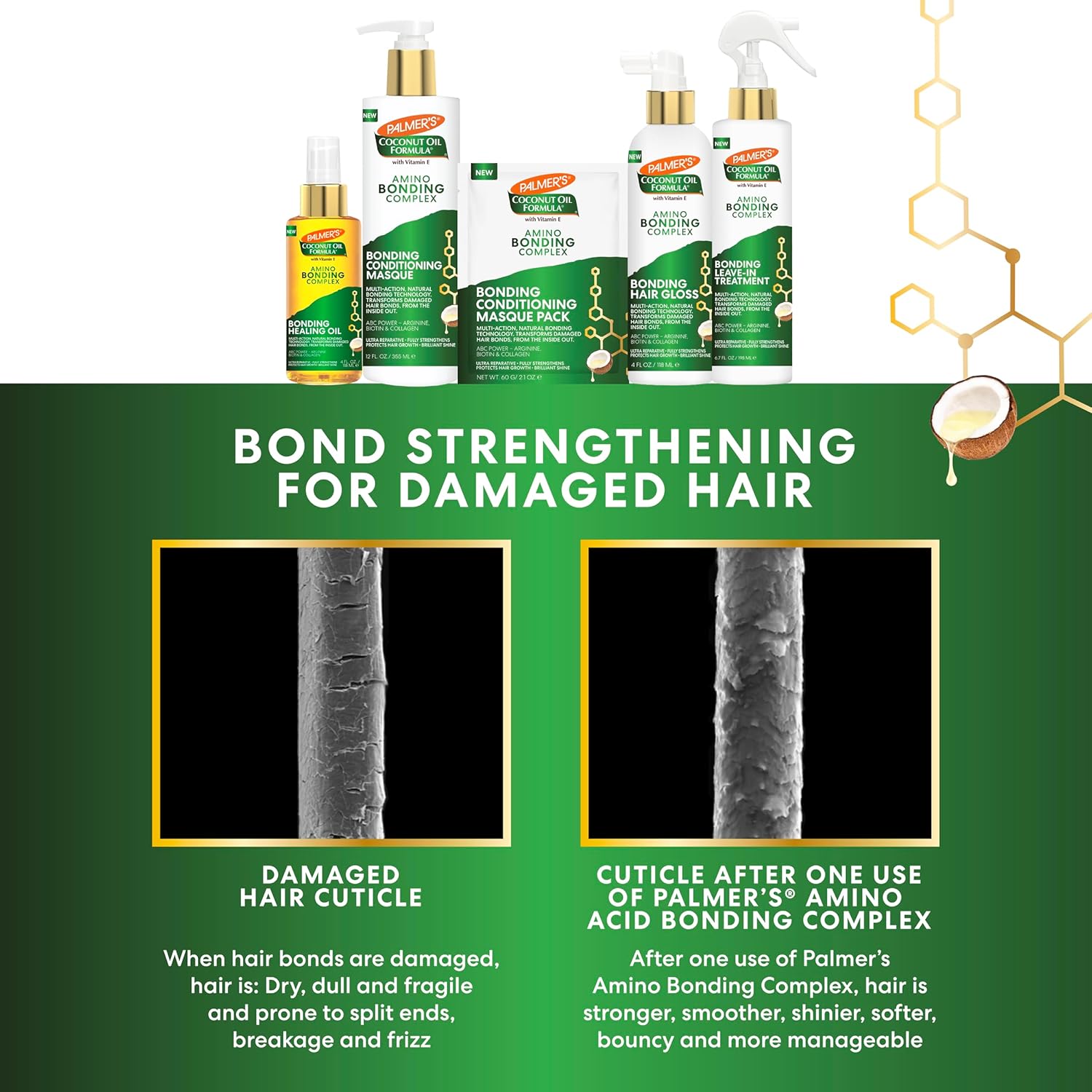Palmer's Bond Repair Masque – Premium Coconut Infused Hair Therapy for Chemically Treated and Color Locked Strands