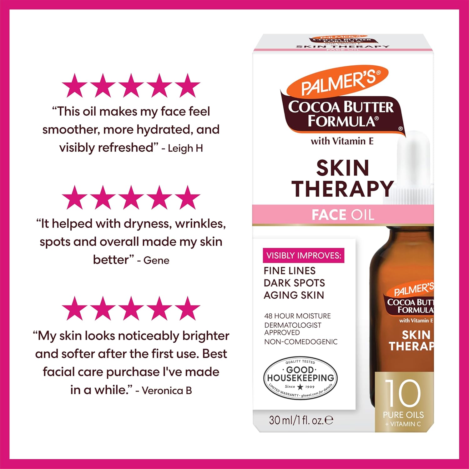 Palmer's Cocoa Butter Formula Retinol and Vitamin C Face Oil – High-End Skin Renewal in a Travel-Sized Bottle