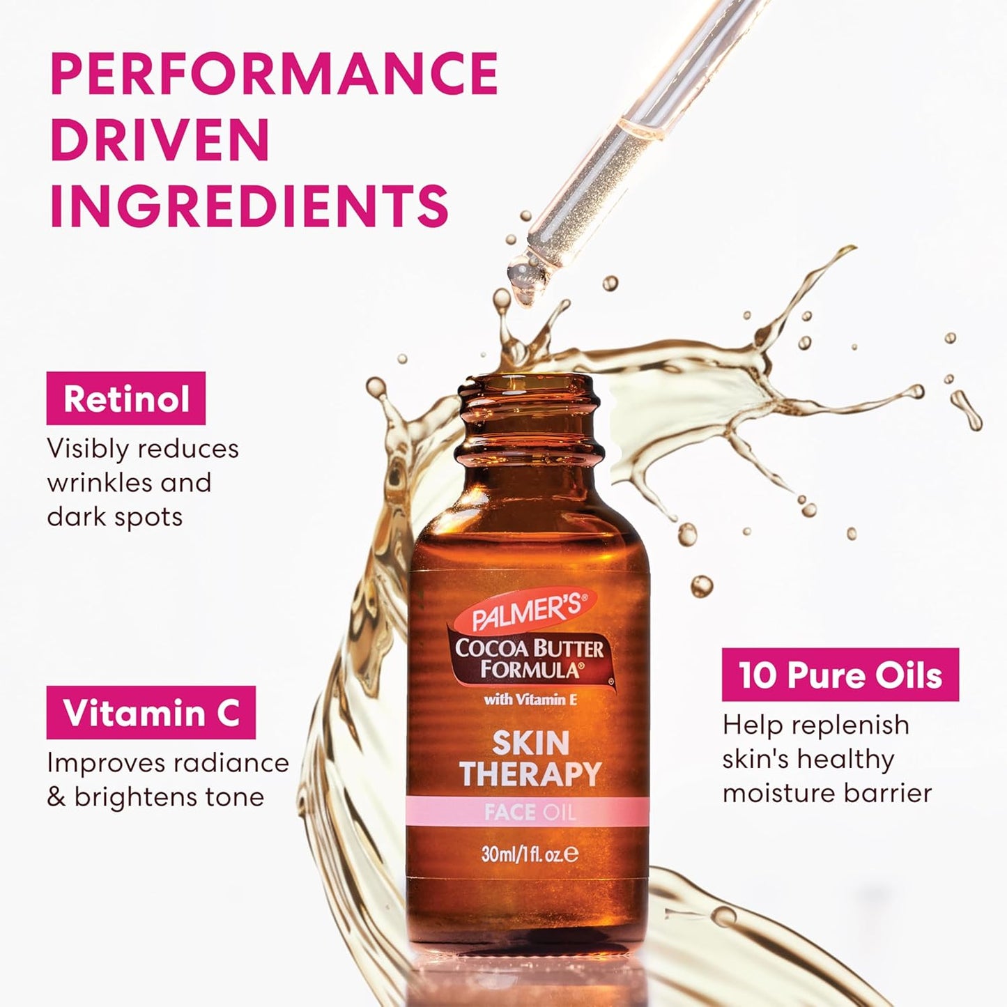 Palmer's Cocoa Butter Formula Retinol and Vitamin C Face Oil – High-End Skin Renewal in a Travel-Sized Bottle