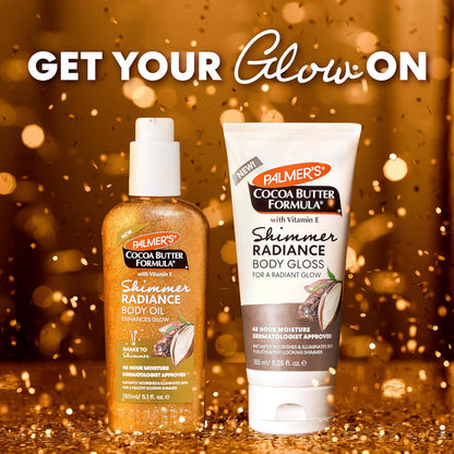 Palmer's Cocoa Butter Formula Shimmer Body Oil – High-End Shimmer Treatment for Nights Out, Pigmented Pearl Body Oil