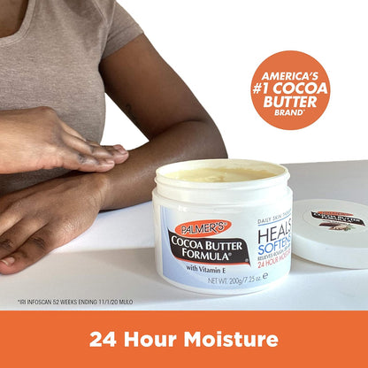 Palmer's Cocoa Butter Solid Therapy Jar – Non-Irritating Beauty Balm Safe for Eyes, Eyelashes, and Blepharitis Care Routines