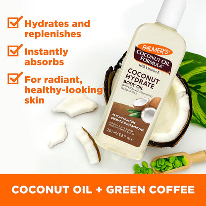 Palmer's Coconut Oil Body Oil – Simple Daily Moisturizer for Minimalist Home, Non-Greasy Spray Formula