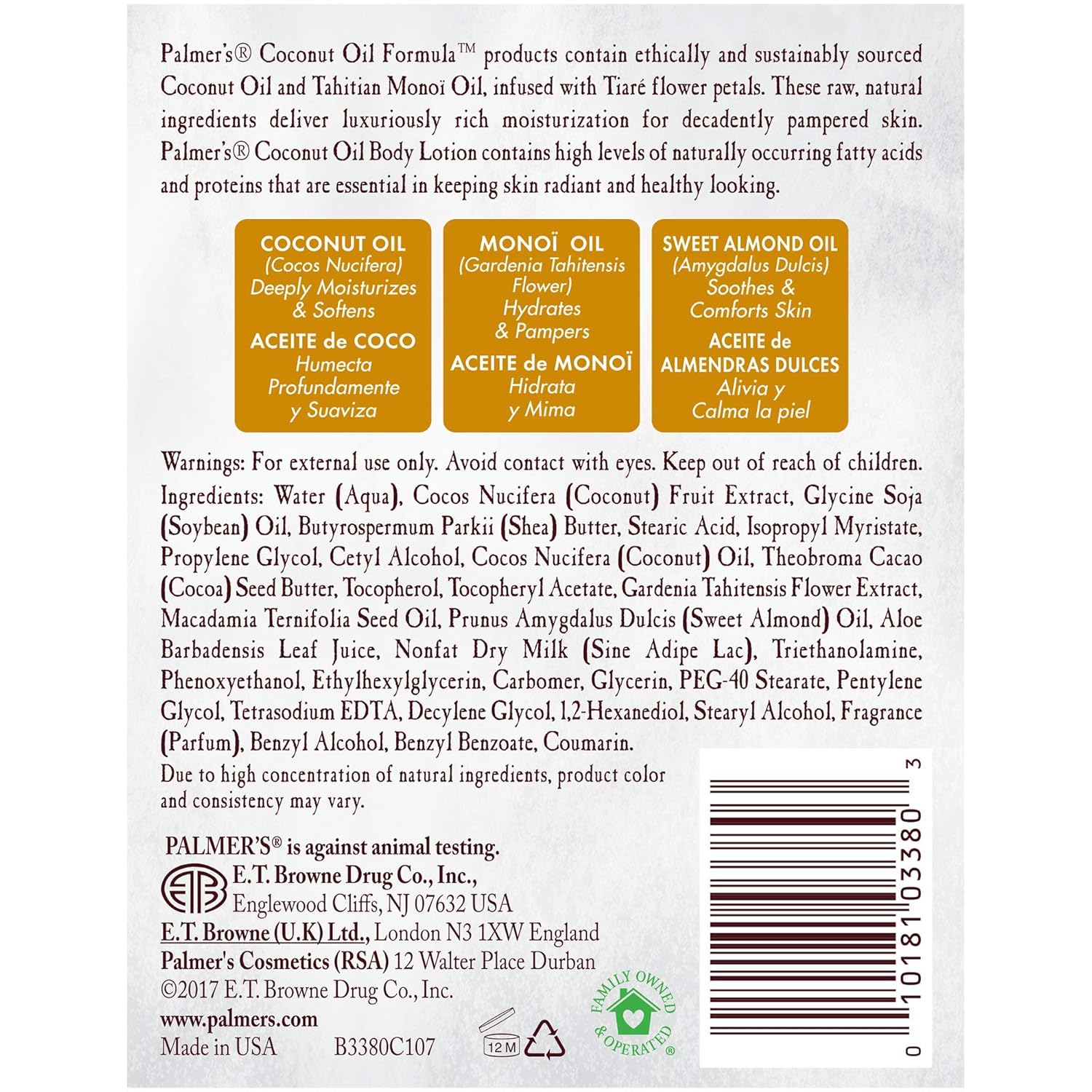 Palmer's Coconut Oil Formula Lotion – Plant-Based Moisturizer for Post-Shower Mindfulness Routine, Value Size 33.8 oz