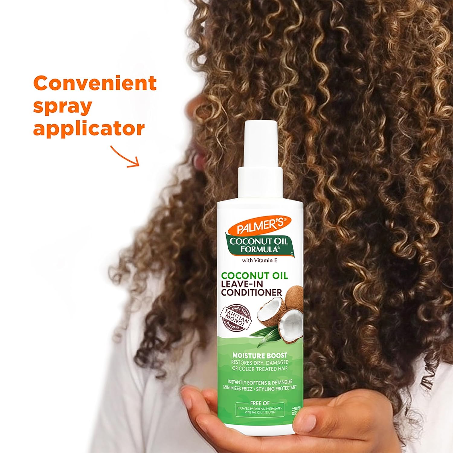 Palmer's Coconut Oil Formula Moisture Boost Leave-In Spray – Daily Hair Hydration Ritual for Textured and Curly Hair, 8.5 Ounce